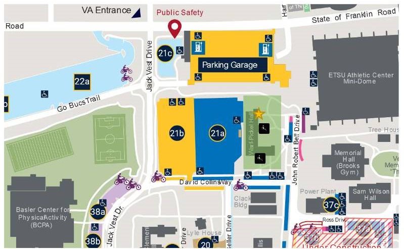 ETSU campus map