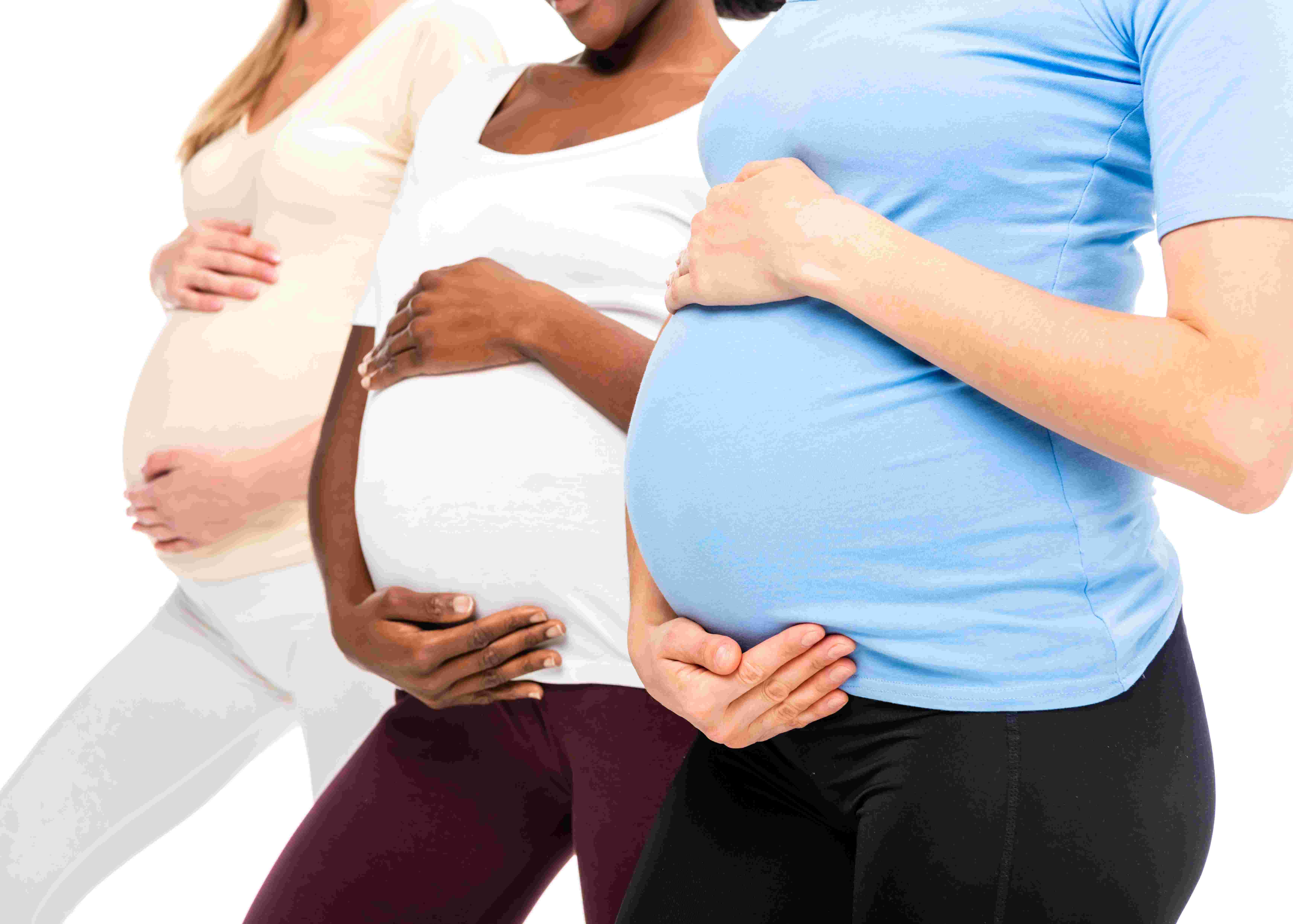 Three pregnant women